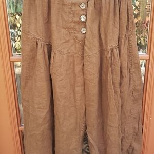 Magnolia Pearl brown linen trousers
